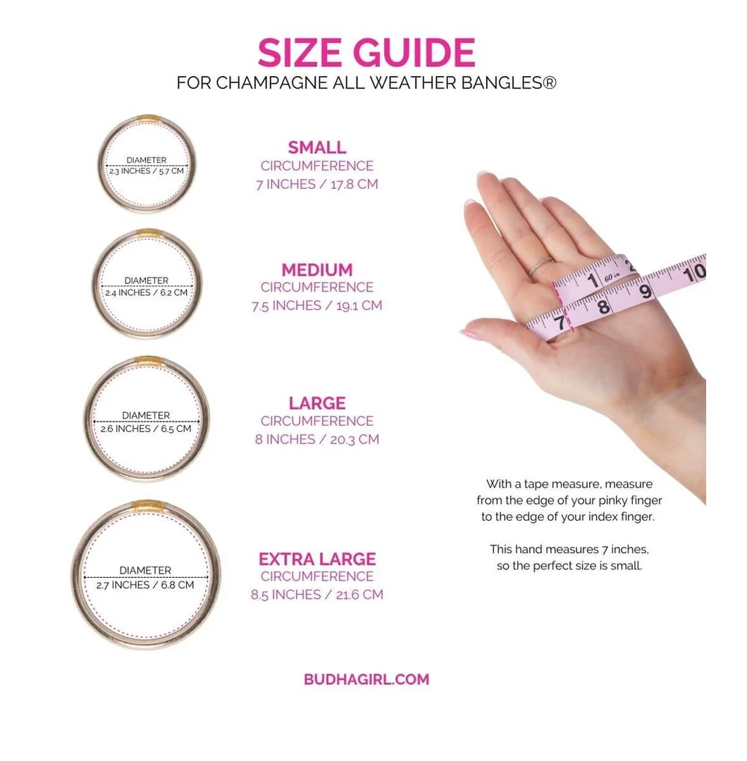 Buddha Girl Champagne All Weather Bangles - Stylish Jewelry for Women 5 Jewelry Budha Girl Champagne All Weather Bangles