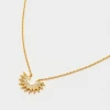 Estella Bartlett Jewelry Half Sunburst Necklace - Elegant Gold-Tone Pendant Necklace for Women 1 Estella Bartlett Jewelry Half Sunburst Necklace