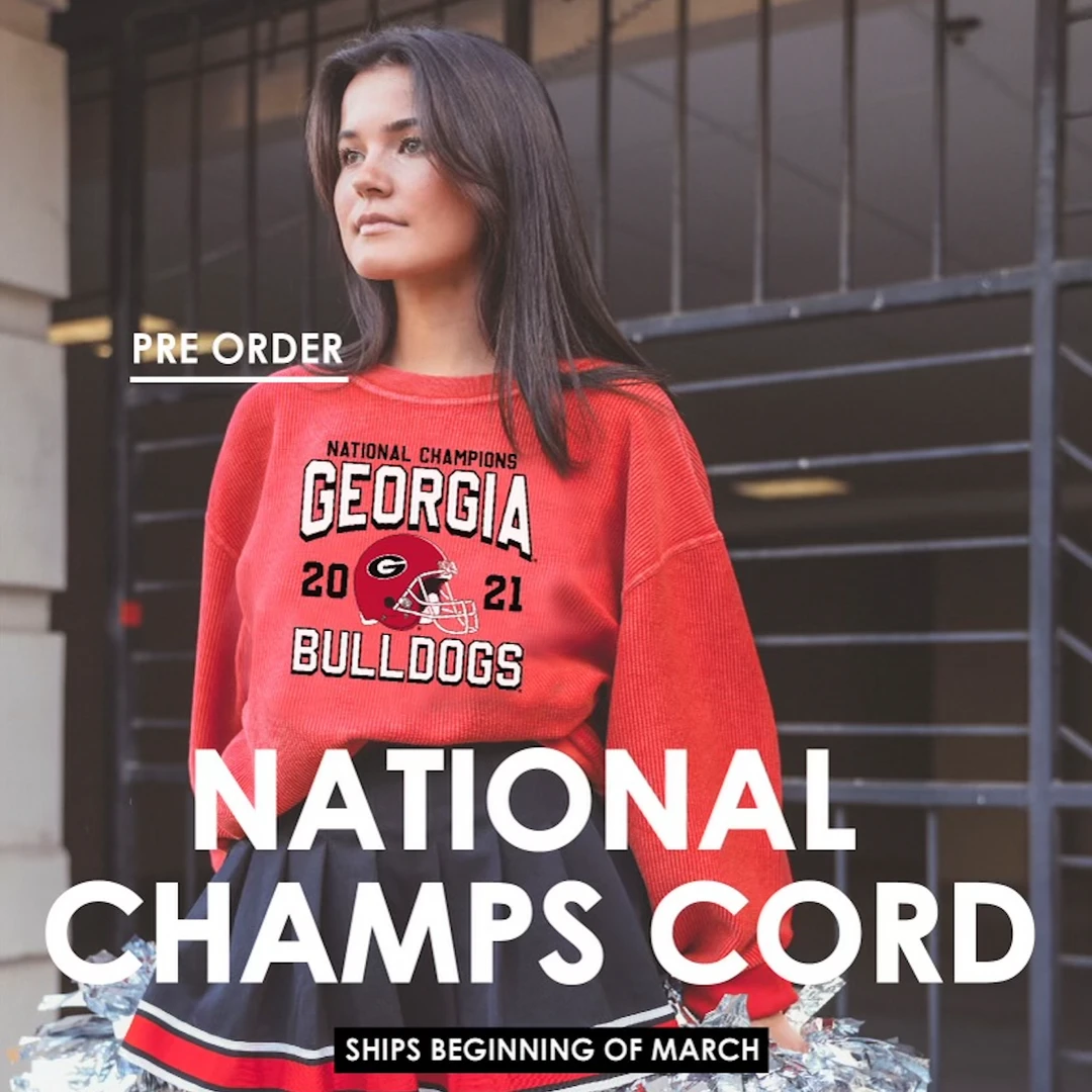 Charlie Southern Tops Georgia National Champions Corded Sweatshirt | Comfortable & Stylish Outerwear 3 Charlie Southern Tops Georgia National Champions Corded Sweatshirt