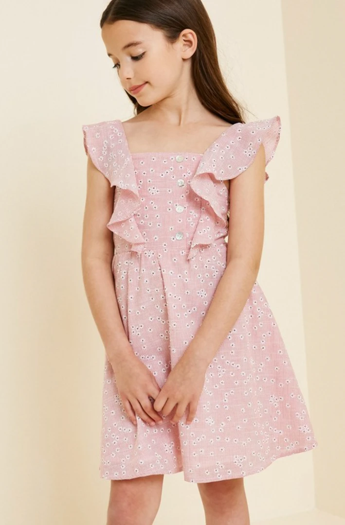 Hayden Tween Embroidered Ruffle Dress | Swank Tween Fashion for Girls 4 Hayden Tween Embroidered Ruffle Dress