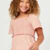 Hayden Tween Smocked Ruffle Top | Stylish Swank Tween Blouse for Girls 2 Hayden Tween Smocked Ruffle Top Swank Tween