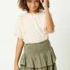 Hayden Swank Tween Smocked Ruffle Skirt - Trendy Girls' Fashion Skirt 2 Hayden Swank Tween Tween Smocked Ruffle Skirt