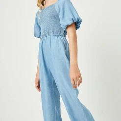 Hayden Girls Smocked Jumpsuit Swank Tween