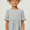 Hayden Swank Tween Tween Swiss Dot Peplum Top