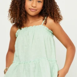 Hayden Tween Ruffle Dot Tank Top