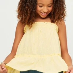 Hayden Tween Ruffle Dot Tank Top