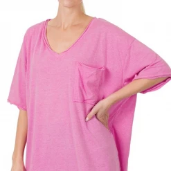 Zenana Blake Oversized Boyfriend Tee Tops