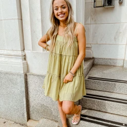 Emory Park Honey Tiered Babydoll Dress Dresses