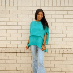 Umgee Laguna Flowy Layered Top Tops