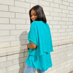 Umgee Laguna Flowy Layered Top Tops