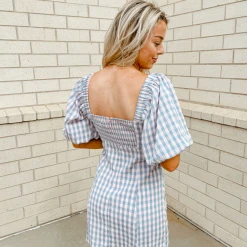 Lena Dresses Landry Plaid Balloon Sleeve Dress
