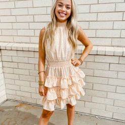 Glam Dresses Brittany Floral Smocked Dress