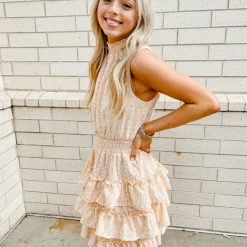 Glam Dresses Brittany Floral Smocked Dress - Women's Summer Floral Print Dress 12 Glam Dresses Brittany Floral Smocked Dress