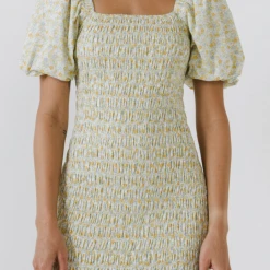 2.7 August Apparel Whitney Floral Smocked Dress Dresses