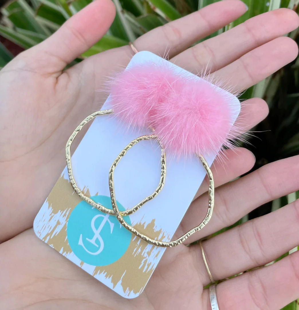 Taylor Shaye Designs Puff Top Hoops - Stylish Gold-Plated Earrings for Women 3 Taylor Shaye Designs Puff Top Hoops