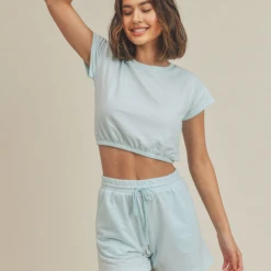 Kimberly C Kenna Crop Tee Shirt Tops