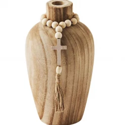 Mudpie Lifestyle Cross Paulownia Beaded Vase
