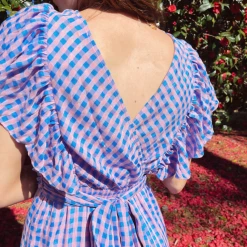 Entro The One Gingham Maxi Dress Dresses