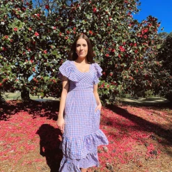 Entro The One Gingham Maxi Dress Dresses