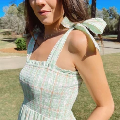 &Merci Theresa Plaid Midi Dress Dresses