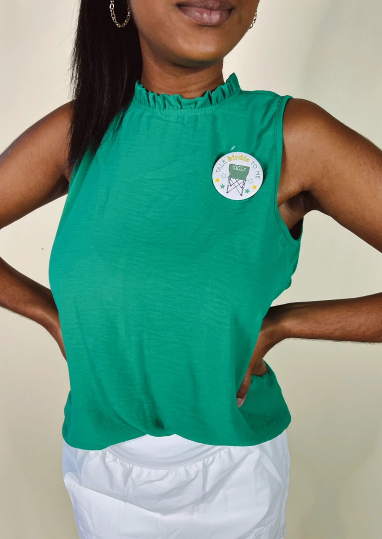 Mittoshop Caroline Ruffle Neck Blouse - Plus Size Sleeveless Top for Women 7 Mittoshop Caroline Ruffle Neck Blouse