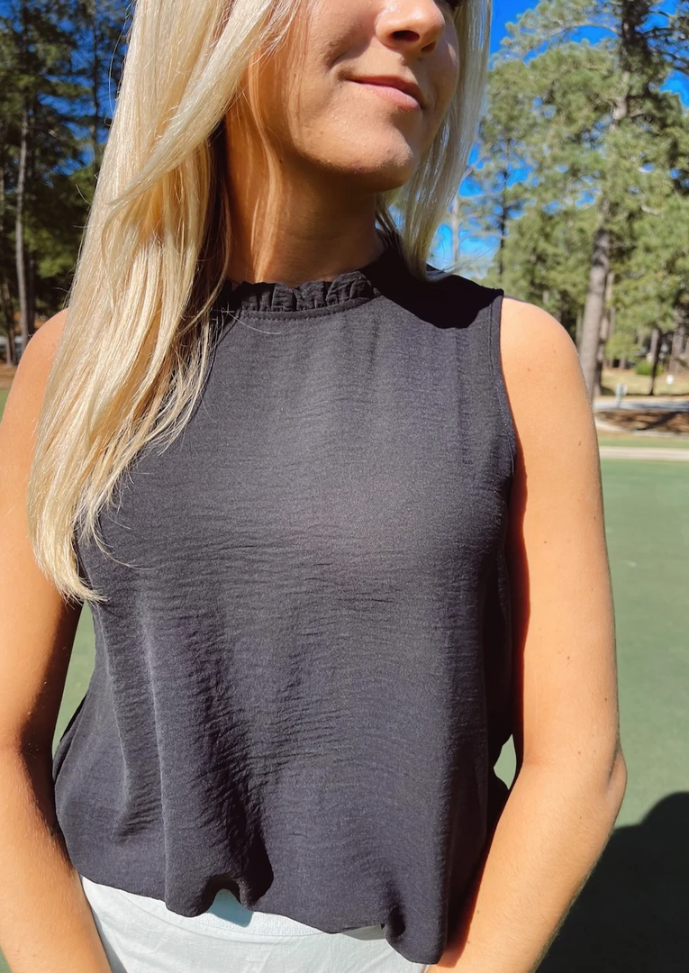 Mittoshop Caroline Ruffle Neck Blouse - Plus Size Sleeveless Top for Women 8 Mittoshop Caroline Ruffle Neck Blouse