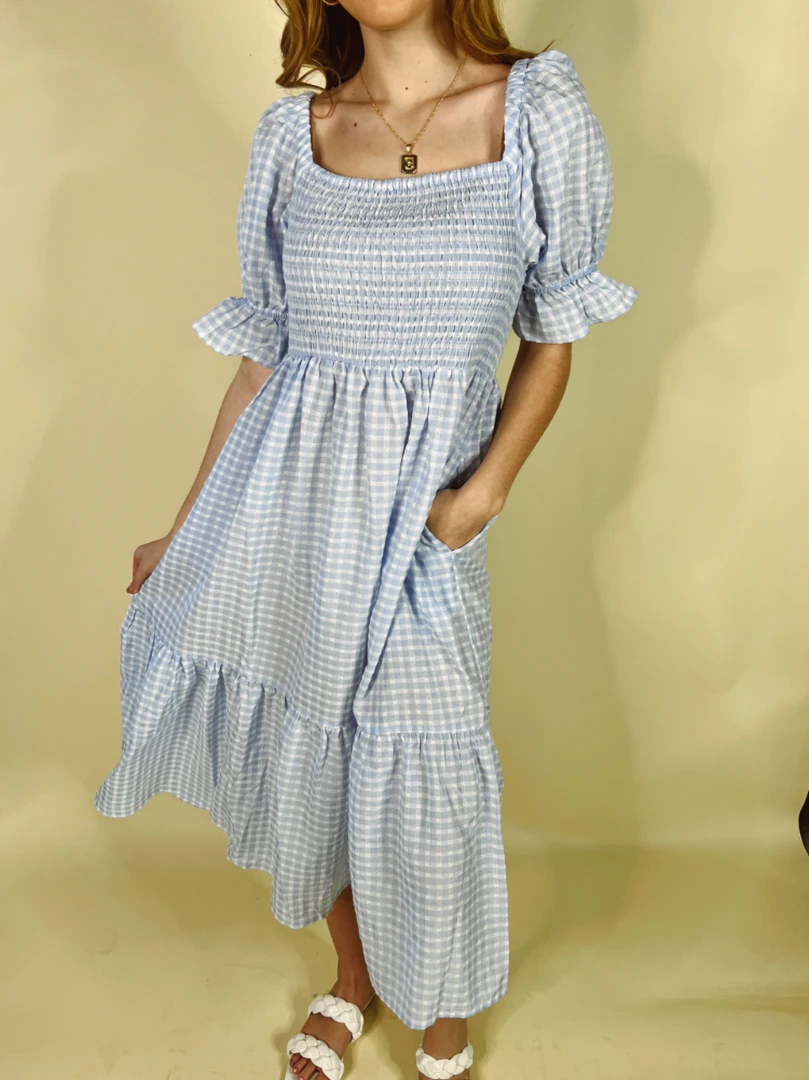 Ces Femme Dresses Jane Gingham Midi Dress - Stylish Women's Summer Dress 6 Ces Femme Dresses Jane Gingham Midi Dress