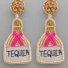 Golden Stella Tequila Beaded Earrings - Handmade Jewelry for Women 2 Golden Stella Tequila Beaded Earrings