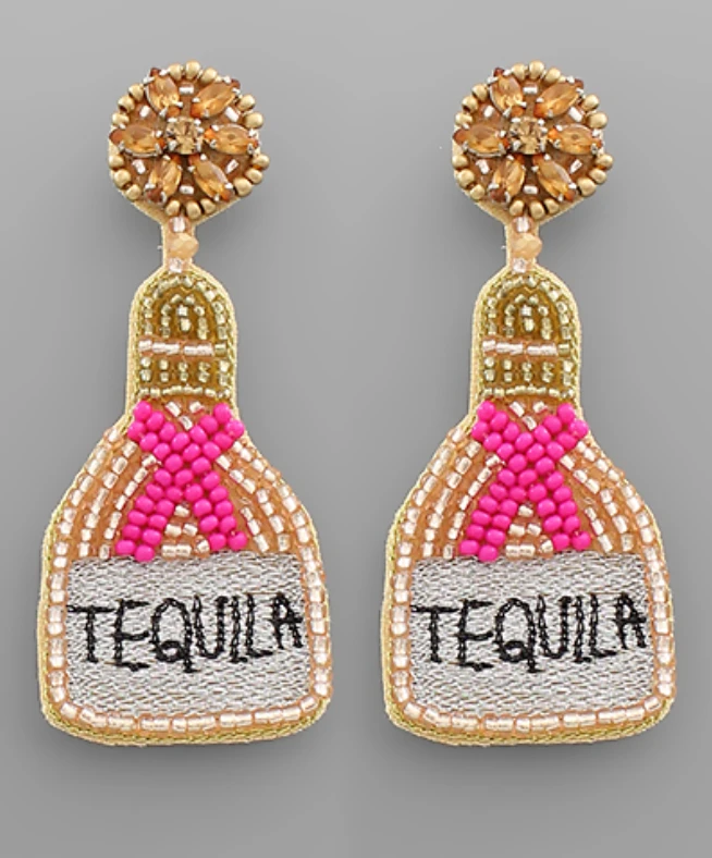 Golden Stella Tequila Beaded Earrings - Handmade Jewelry for Women 3 Golden Stella Tequila Beaded Earrings