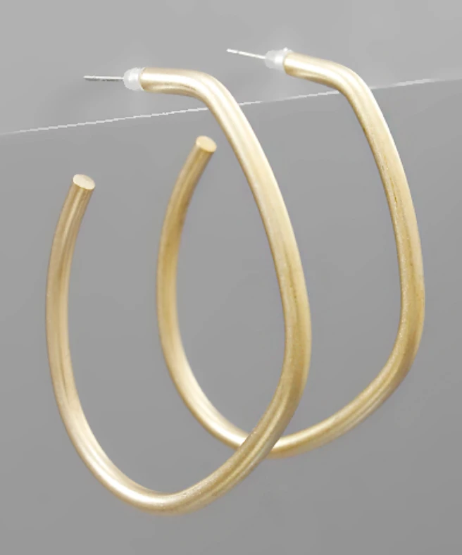 Golden Stella Jewelry Geometric Hoops - Stylish Gold-Tone Earrings for Women 3 Golden Stella Jewelry Geometric Hoops