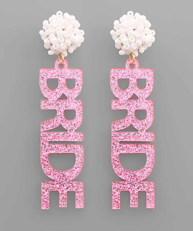 Golden Stella Jewelry Bride Glitter Acrylic Earrings – Elegant Wedding Accessories 3 Golden Stella Jewelry Bride Glitter Acrylic Earrings