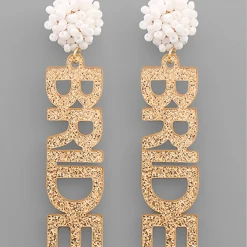 Golden Stella Jewelry Bride Glitter Acrylic Earrings