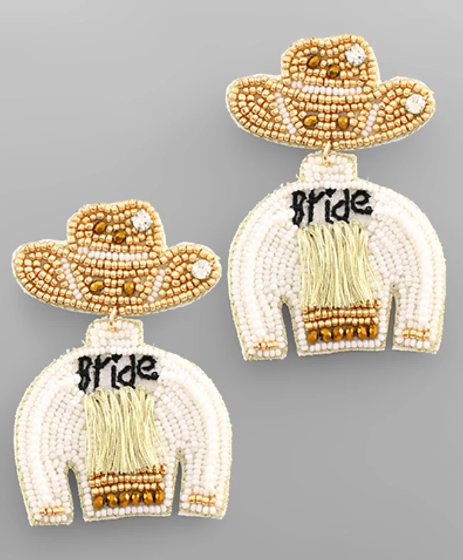 Golden Stella Bride Cowgirl Earrings - Western Style Jewelry for Women 3 Golden Stella Bride Cowgirl Earrings Jewelry