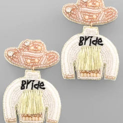 Golden Stella Bride Cowgirl Earrings Jewelry