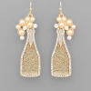 Golden Stella Jewelry Champagne Glitter Earrings