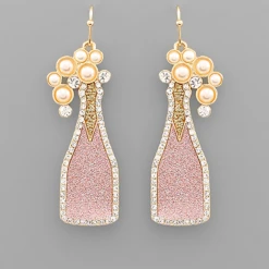 Golden Stella Jewelry Champagne Glitter Earrings - Elegant Party Accessories 7 Golden Stella Jewelry Champagne Glitter Earrings