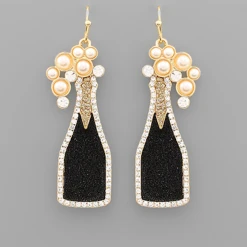Golden Stella Jewelry Champagne Glitter Earrings