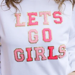 Dash Forward Let's Go Girls Patch Sweatshirt Tops