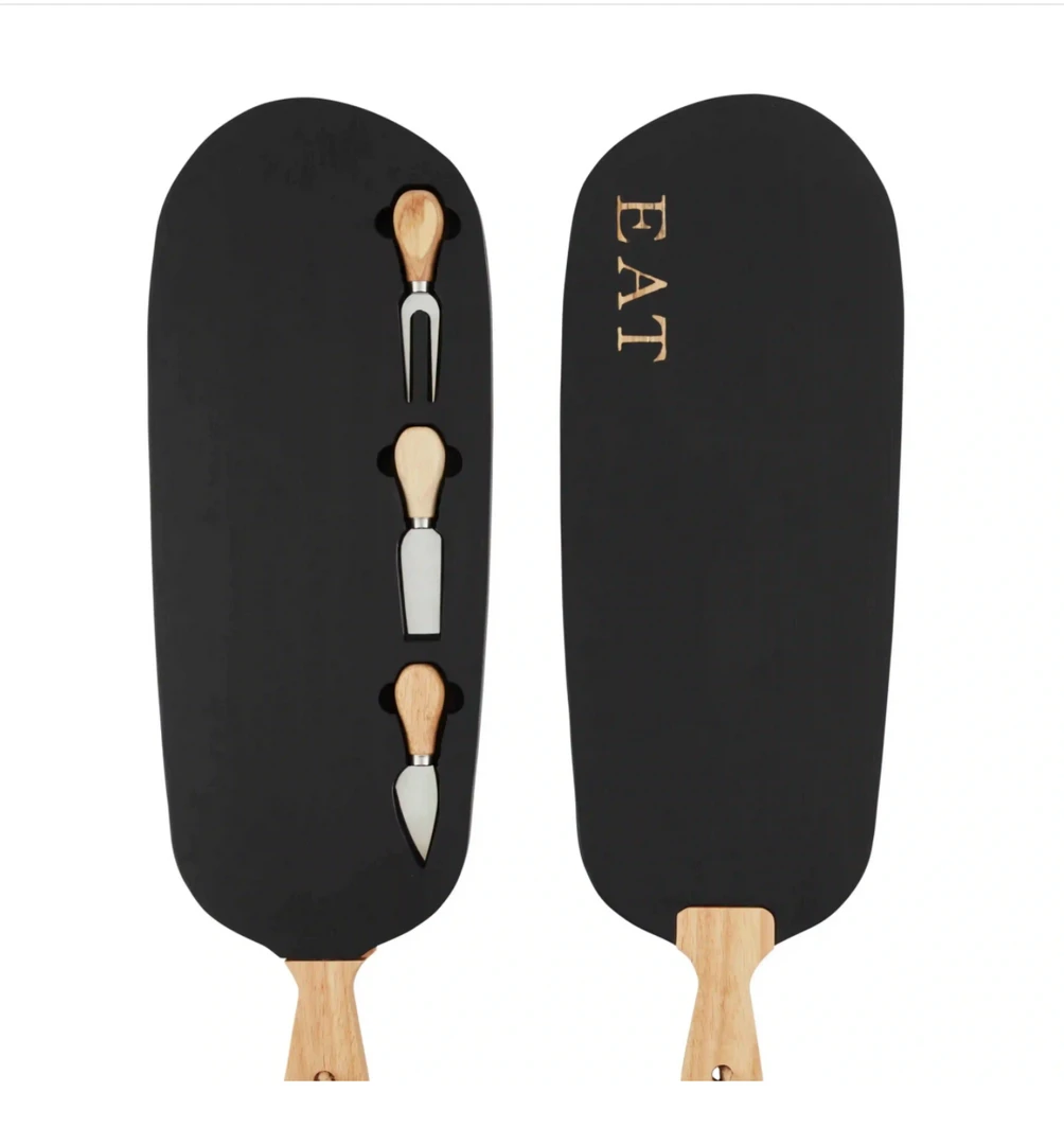 Mudpie Magnetic Cheese Board Set - Elegant Lifestyle Cheese Serving Platter with Magnetic Knives 3 Mudpie Magnetic Cheese Board Set Lifestyle