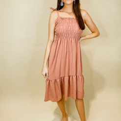 Ces Femme Bree Smocked Midi Dress