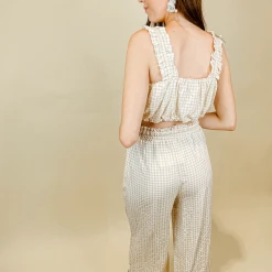 Allie Rose Tops Piper Gingham Bubble Top