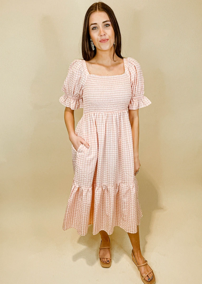 Ces Femme Dresses Jane Gingham Midi Dress - Stylish Women's Summer Dress 3 Ces Femme Dresses Jane Gingham Midi Dress
