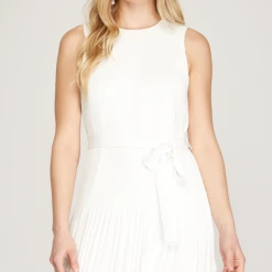 She + Sky Dresses Kelly Sleeveless Pleated Dress