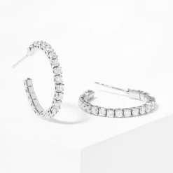 TRENDY Wholesale Rhinestone Hoop Earrings Jewelry