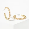 TRENDY Wholesale Rhinestone Hoop Earrings Jewelry