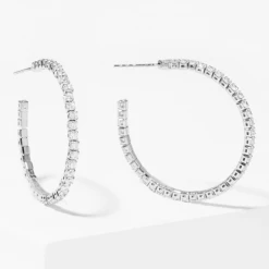 TRENDY Wholesale Rhinestone Hoop Earrings Jewelry