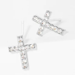 TRENDY Wholesale Gold Dipped Cross Studs