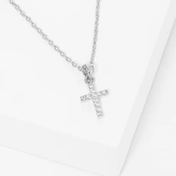 Trendy Wholsale CZ Pave Cross Pendant Necklace Jewelry