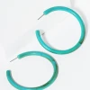 Trendy Wholesale Marbled Resin Hoop Earrings