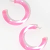 Trendy Wholesale Jewelry Acrylic Hoop Earrings